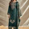 Omtex Ritha Vol 7 Pure Velvet Ladies Winter Suit 2861-D