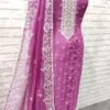 Sarva Non Catalog Chinnon Crepe Embroidery 4pcs Salwar Suit
