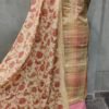 Sarva Tussar Silk Digital Print and Handwork 4pcs Non Catalog Suits set b