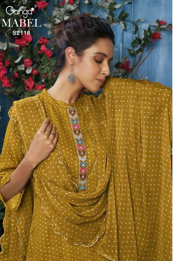 Ganga Fashions Mabel S2126 Cotton Silk Salwar Suit S2126-D