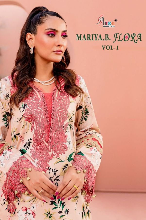 Shree Fabs Maria B Flora Vol 1 4Pcs Pakistani Suit