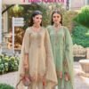 Eba Lifestyle Pink Mirror Simar Organza Stitched 2pcs Suits Catalog