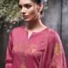 Ganga Fashions Jaeda S3414 Cotton Silk Satin Embroidered 4pcs Suit Sets