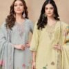 Salvi Fashion Linen Silk Printed 8pcs Suit Catalog