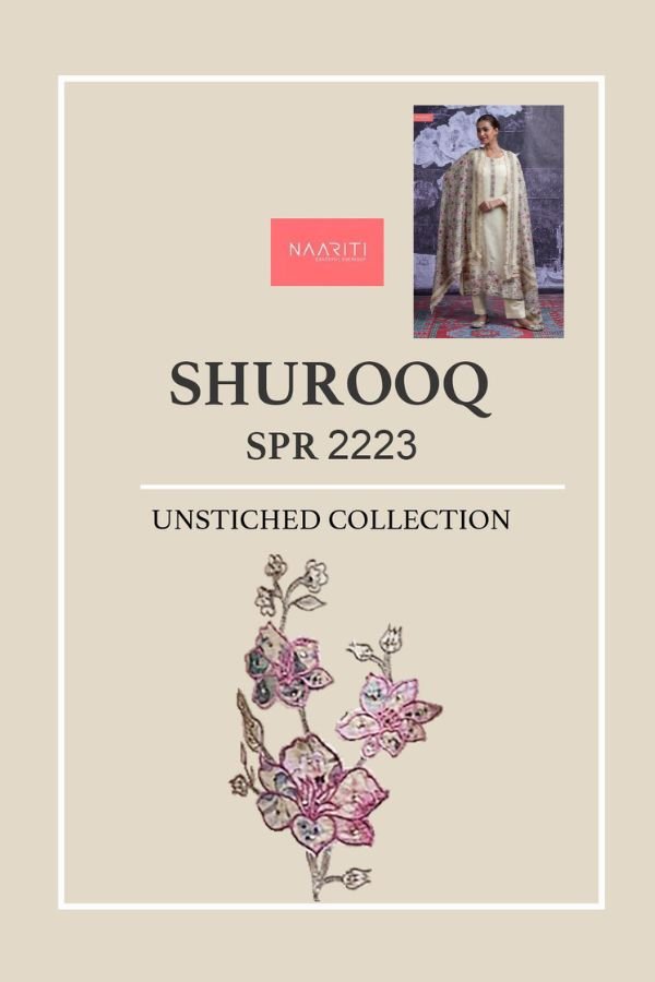 Naariti Shurooq Muslin Unstitched 1 pcs Suit Catalog