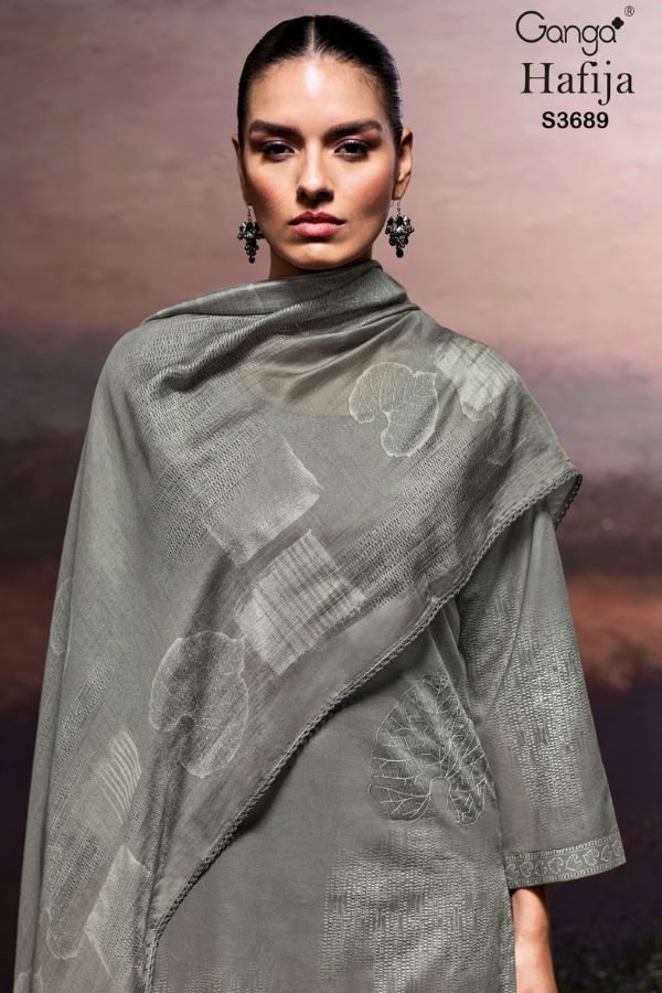 Ganga Fashion Hafija 3689 Cotton 4pcs Suit Catalog