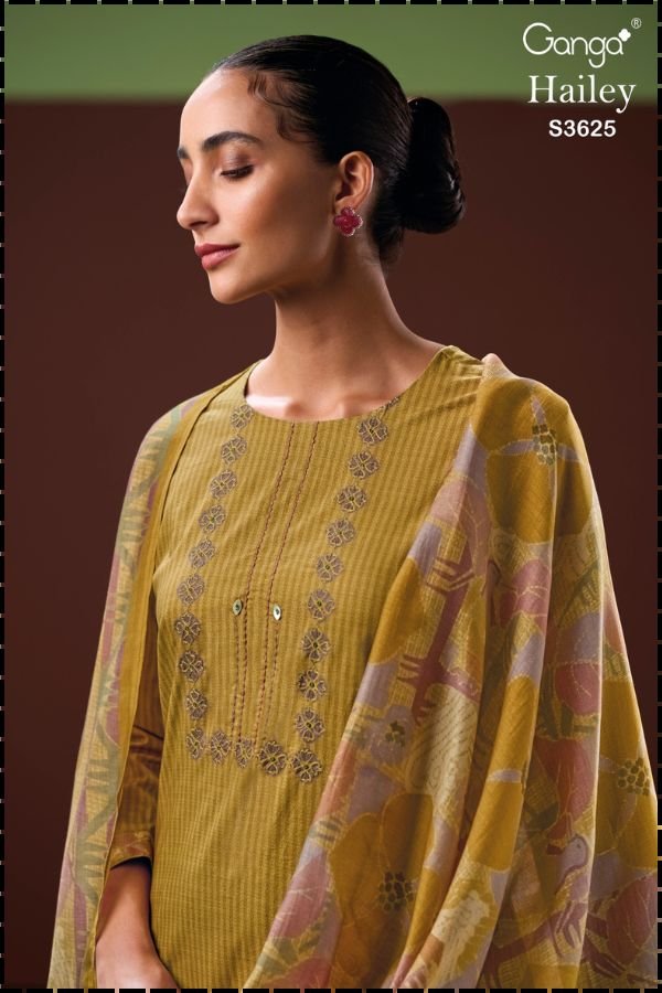 Ganga Fashion Hailey S3625 Cotton Printed 4pcs Suit Catalog