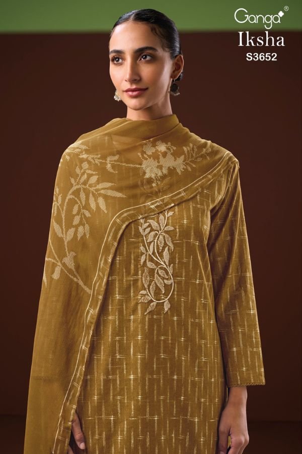 Ganga Fashion Iksha S3652 Cotton Printed 4pcs Suit Catalog