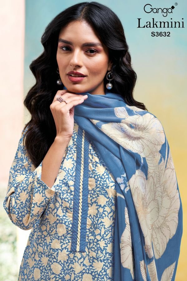 Ganga Fashion Lakmini S3632 Cotton 4pcs Suit Catalog