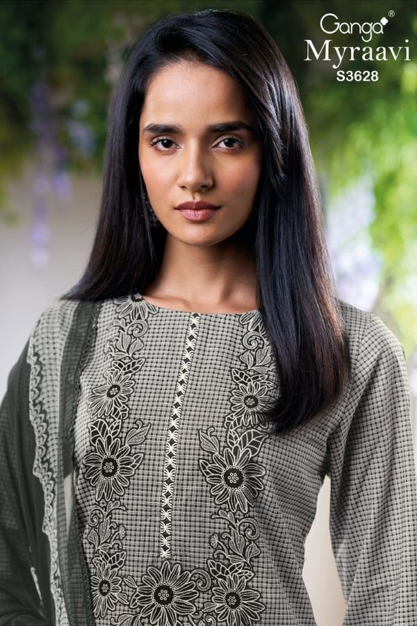 Ganga Fashion Myraavi S3628 Cotton 2pcs Ladies Suit Catalog