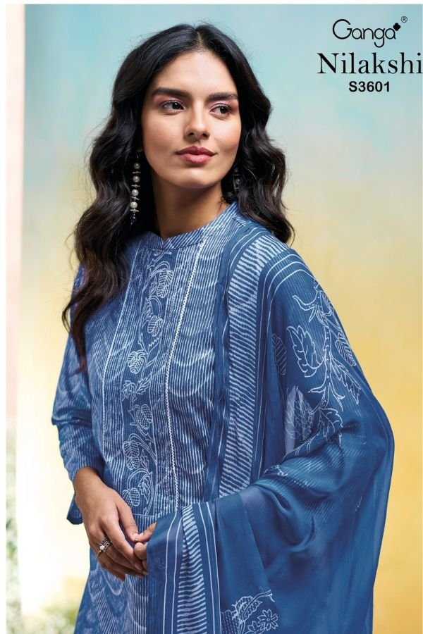 Ganga Fashion Nilakshi S3601 Cotton 3pcs Suit Catalog