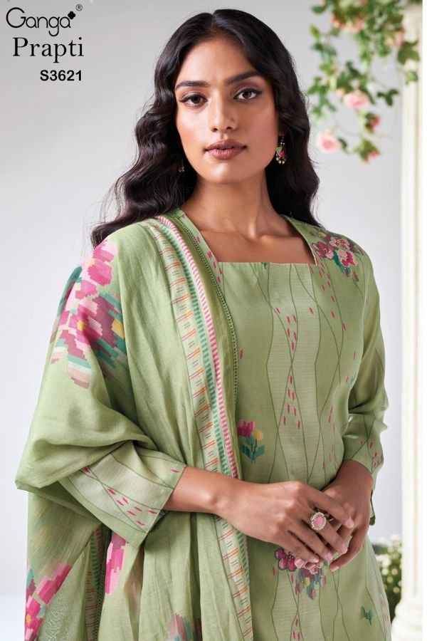 Ganga Fashion Prapti S3621 Cotton Printed 4pcs Suit Catalog