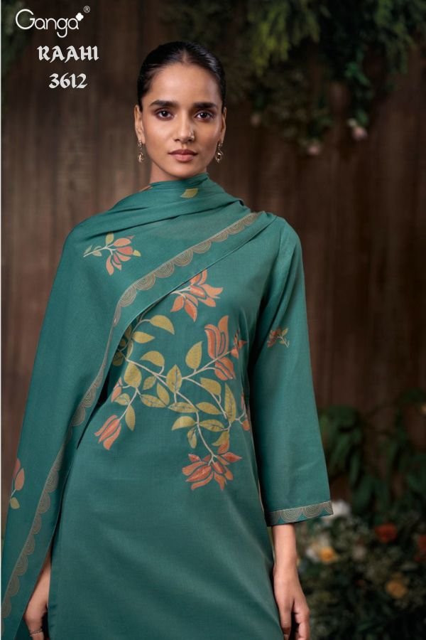 Ganga Fashion Raahi S3612 Cotton Mul 4pcs Suit Catalog