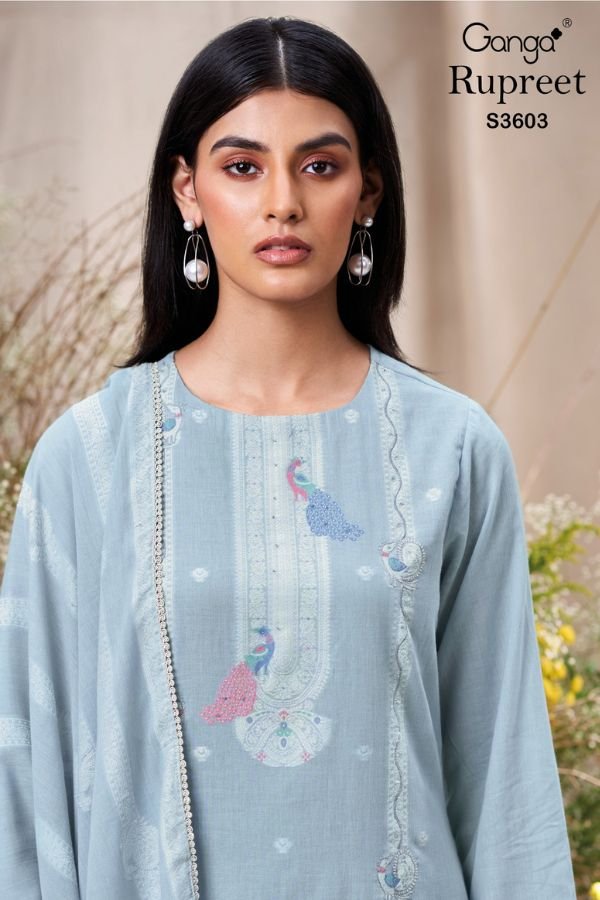 Ganga Fashion Rupreet S3603 Cotton Mul 3pcs Suit Catalog