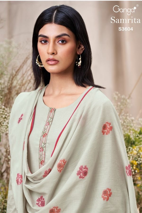 Ganga Fashion Samrita S3604 Cotton Mul 2pcs Suit Catalog