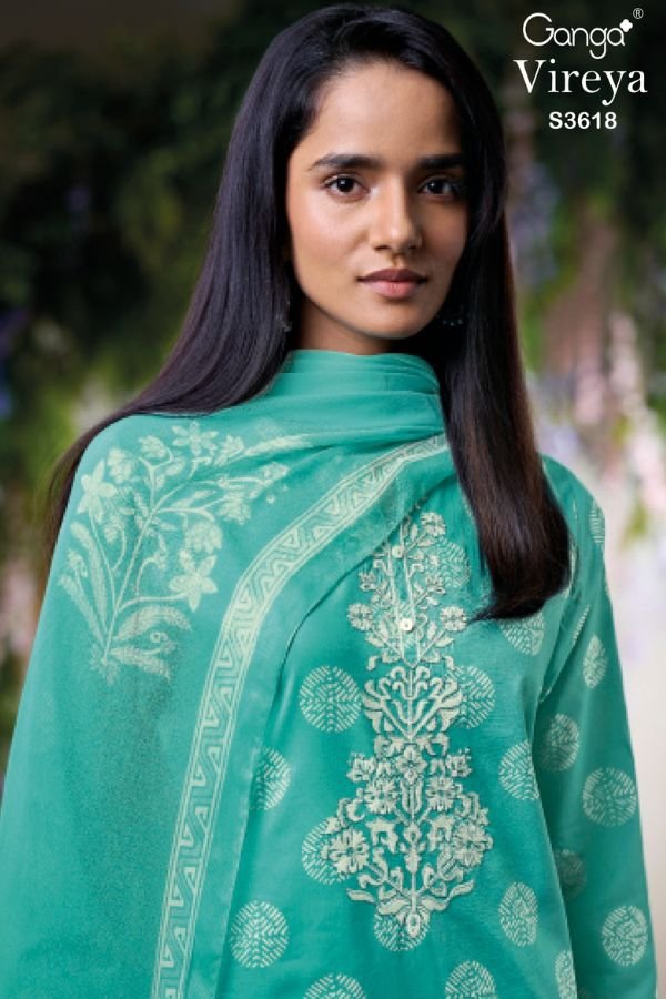 Ganga Fashion Vireya S3618 Cotton 4pcs Ladies Suit Catalog