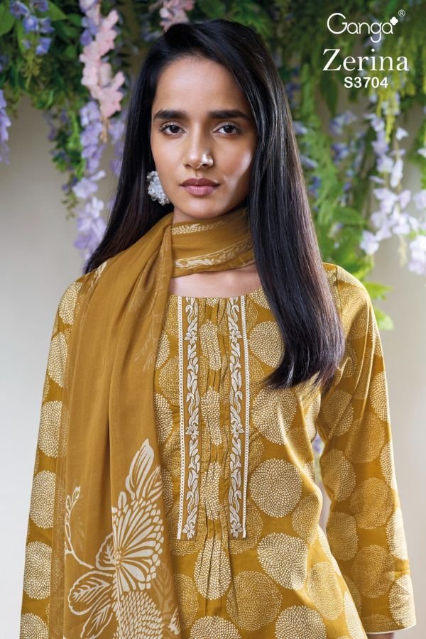 Ganga Fashion Zerina S3704 Cotton Printed 4pcs Suit Catalog