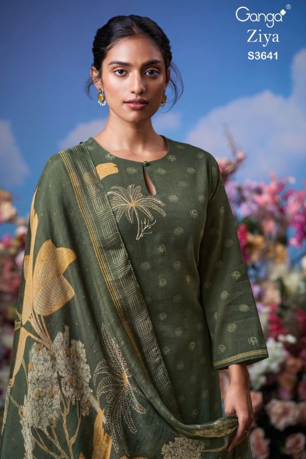 Ganga Fashion Ziya S3641 Cotton 4pcs Ladies Suit Catalog