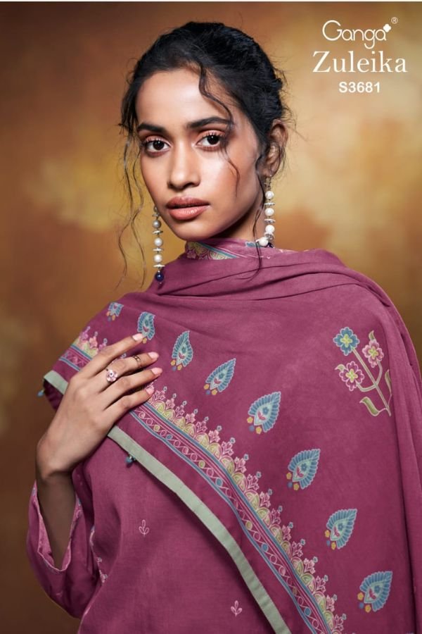 Ganga Fashion Zuleika S3681 Mal 4pcs Ladies Suit Catalog
