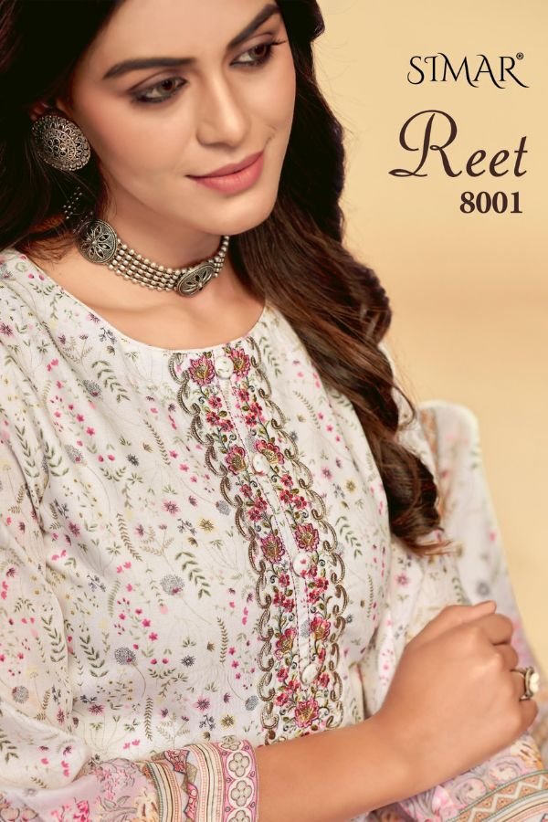 Glossy Simar Reet Cotton 4pcs Salwar Suits Catalog