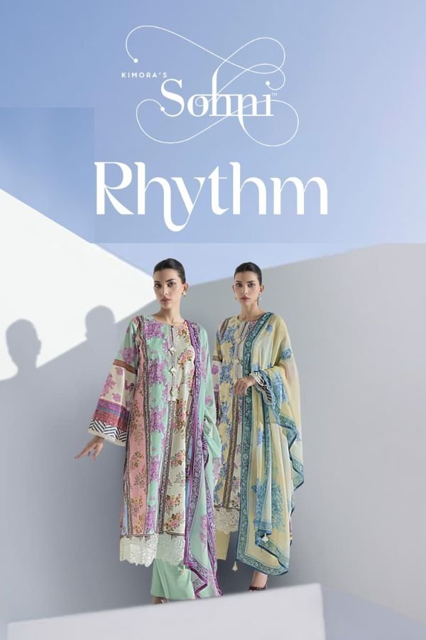Kimora Fashion Heer Sohni Rhythm Cotton Lawn 4pcs Suits Catalog