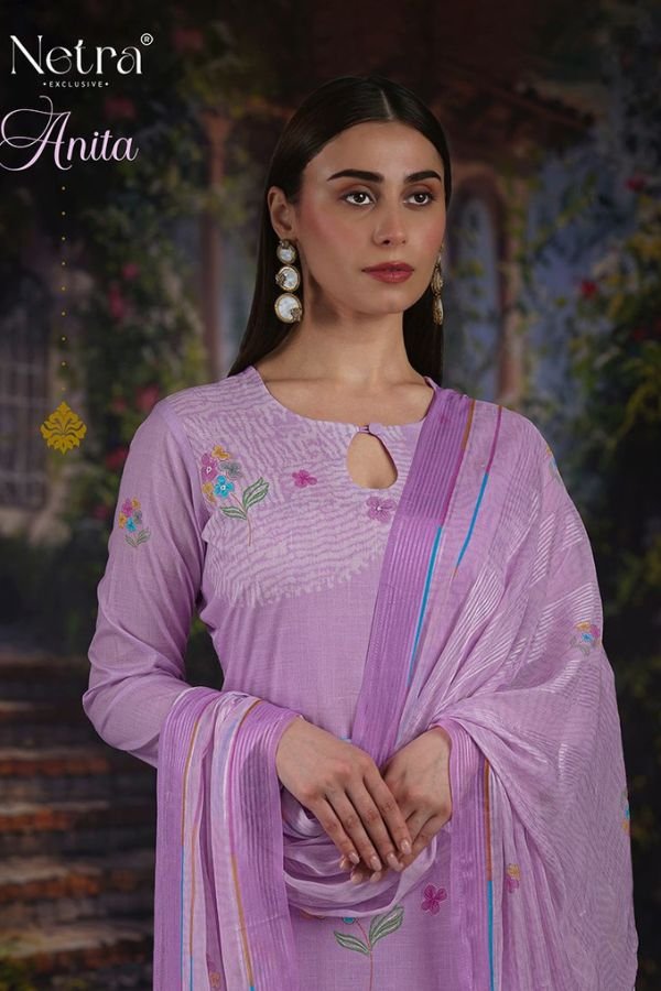 Netra Exclusive Anita 6Pcs Linen Unstitched Suit Catalog