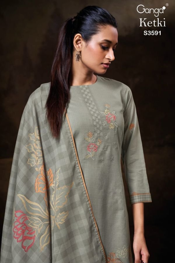 Ganga Fashion Ketki S3591 Cotton 4pcs Ladies Suit Catalog