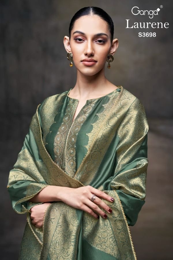 Ganga Fashions Laurene S3698 4pcs Ladies Suit Catalog