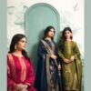 Kesar Karachi Parijat Muslin Ladies Suit 4Pcs Catalog
