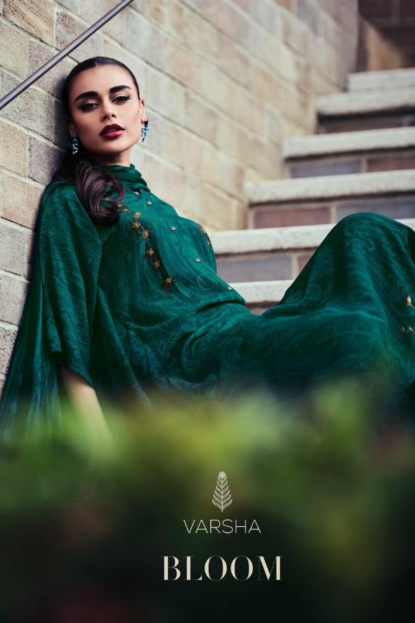 Varsha Fashion Bloom Modal Satin 5pcs Ladies Suits Catalog