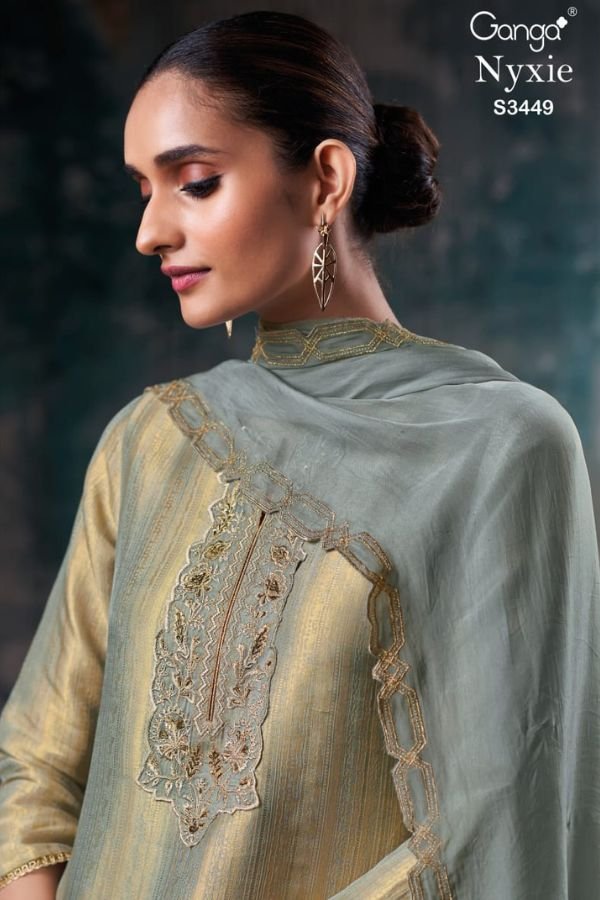 Ganga Fashion Nyxie S3449 Silk 2pcs Ladies Suit Catalog