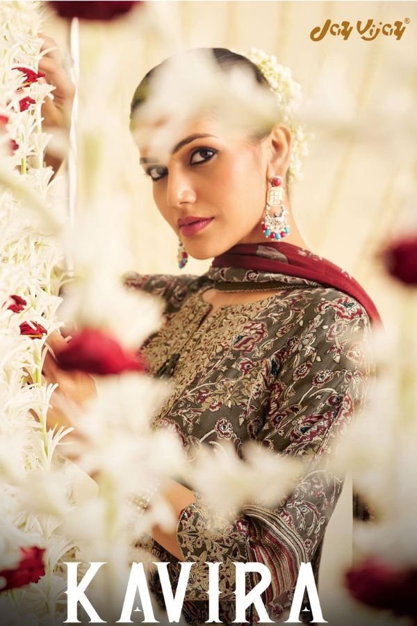 Jay Vijay Prints Kavira Muslin Silk 6pcs Suit Set