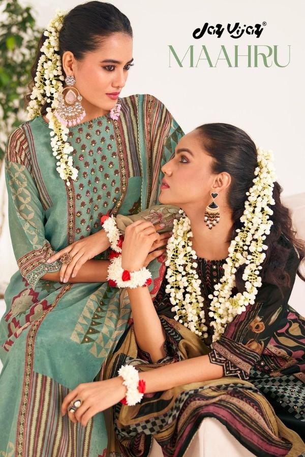 Jay Vijay Prints Maahru Silk 6pcs Ladies Suit Set