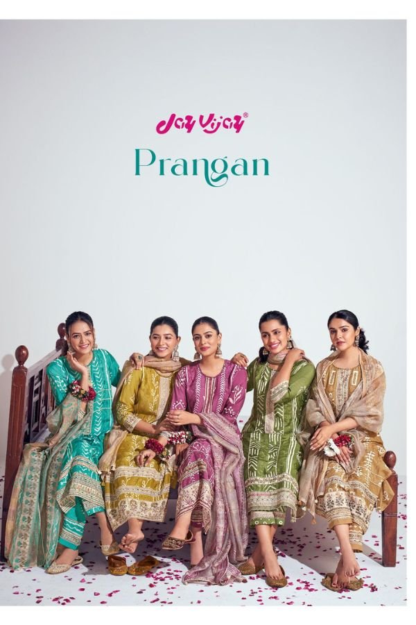 Jay Vijay Prints Prangan Moga Silk 8pcs Suit Catalog