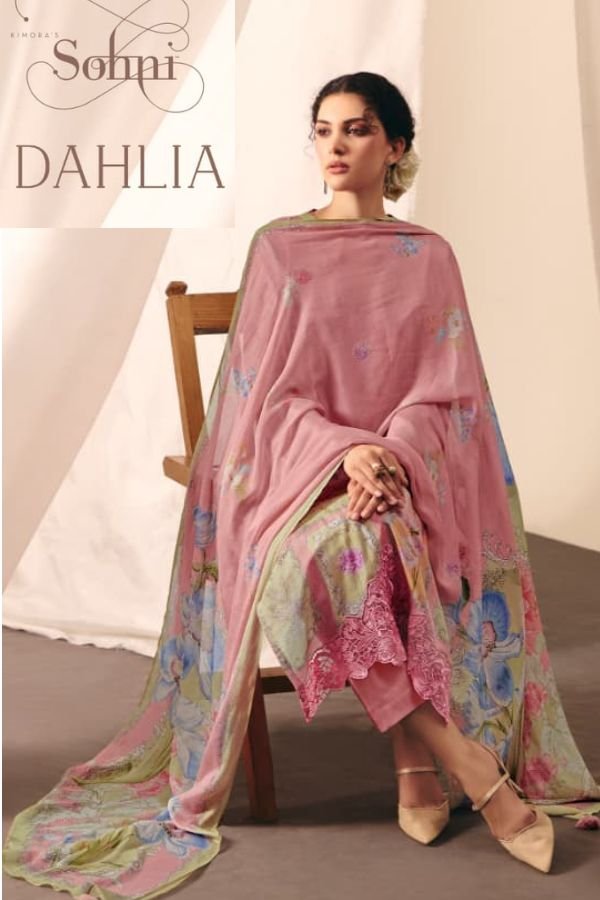 Kimora Fashion Heer Sohni Dahlia Muslin 4pcs Suits Catalog