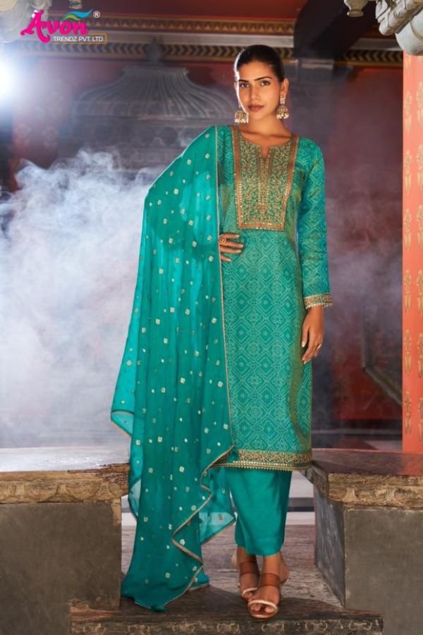 Avon Trendz Mayuri 5pcs Salwar Suit Catalog