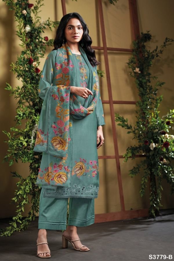 Ganga Fashion Aqsa S3779 Silk Satin 2pcs Suit Catalog