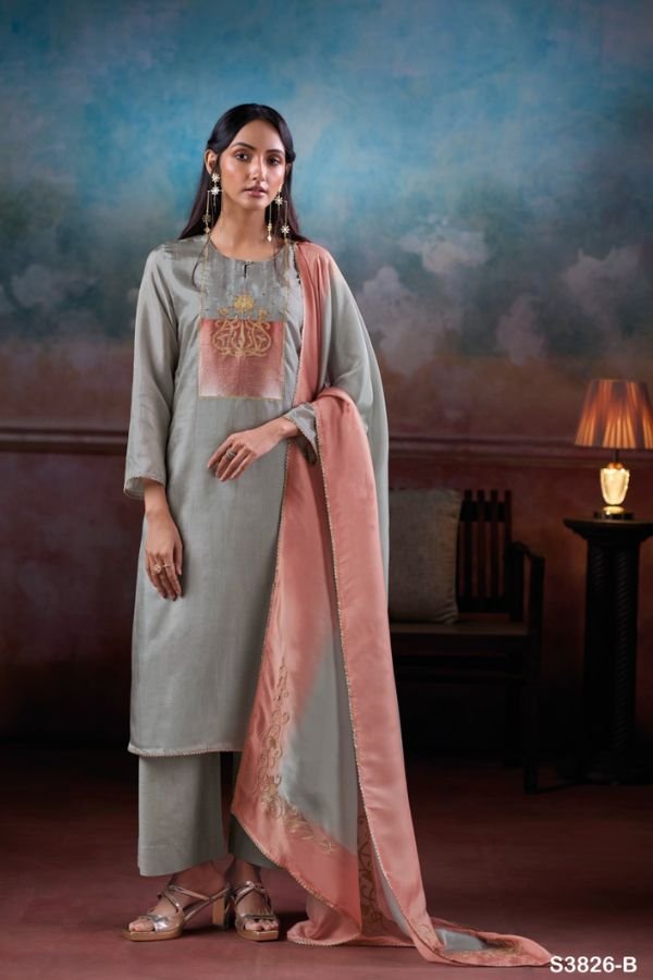 Ganga Fashion Fayora S3826 Silk 2pcs Ladies Suit Catalog