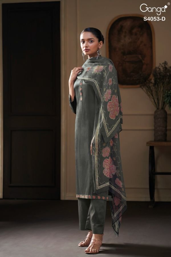 Ganga Fashion Maiara S4053 Cotton Silk 4pcs Suit Catalog