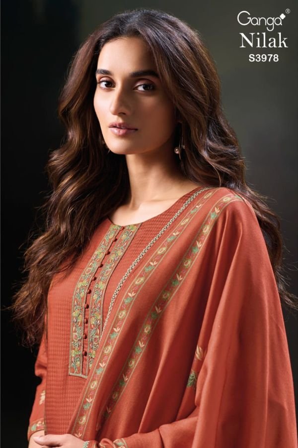 Ganga Fashion Nilak S3978 Pashmina Winter 4pcs Suit Set