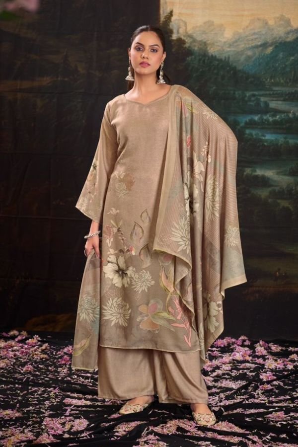 Glossy Simar Inaaha Pashmina 4pcs Salwar Suits Catalog