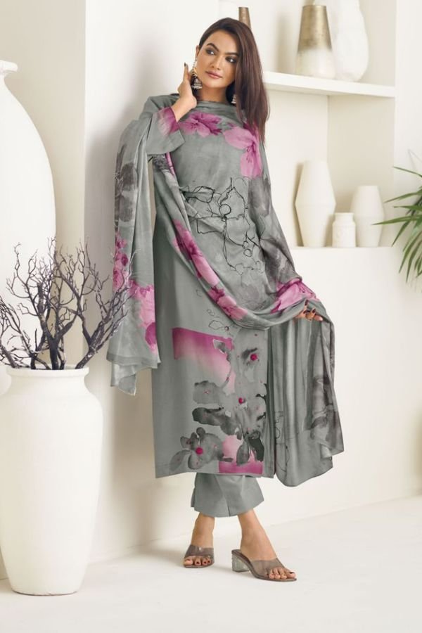 Glossy Simar Ornet Pashmina 4pcs Salwar Suits Catalog