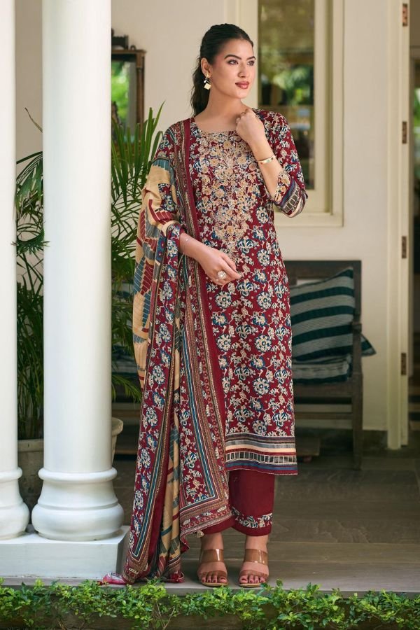 Jay Vijay Prints Nakhrey 6pcs Ladies Suit Set