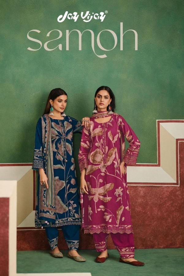 Jay Vijay Prints Samoh Pashmina 6pcs Winter Suit Catalog