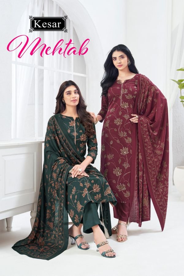 Kesar Karachi Mehtab Pashmina 4pcs Winter Salwar Suit Set