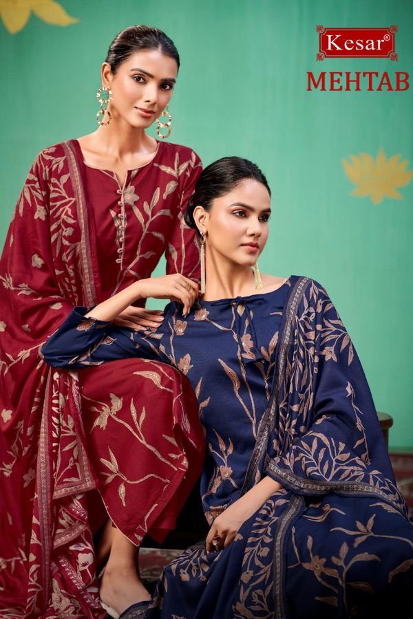 Kesar Karachi Mehtab Pashmina 4pcs Winter Salwar Suit Set