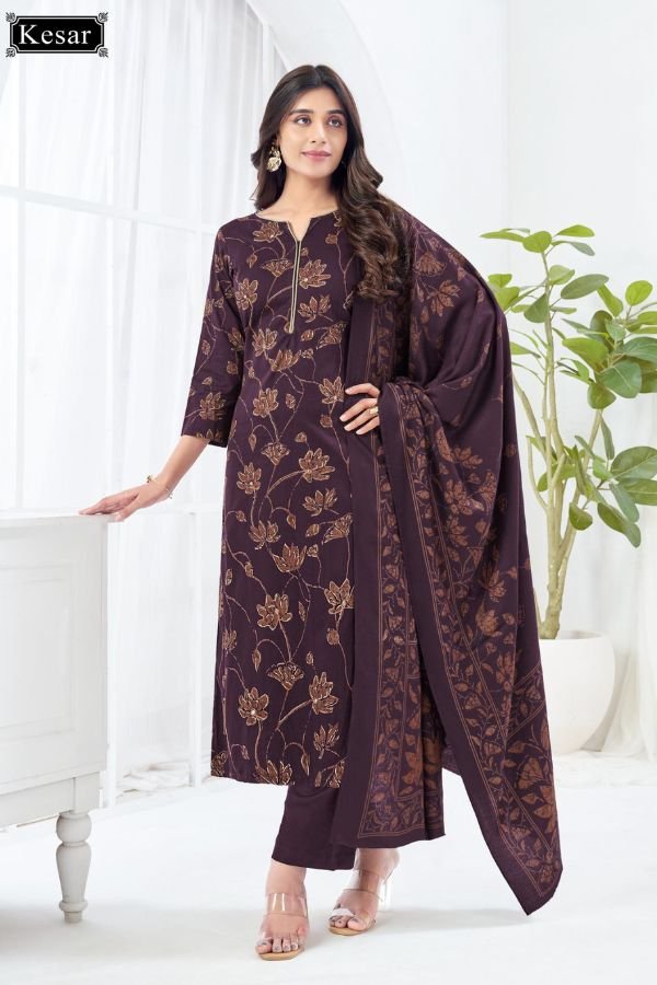 Kesar Karachi Mehtab Pashmina 4pcs Winter Salwar Suit Set