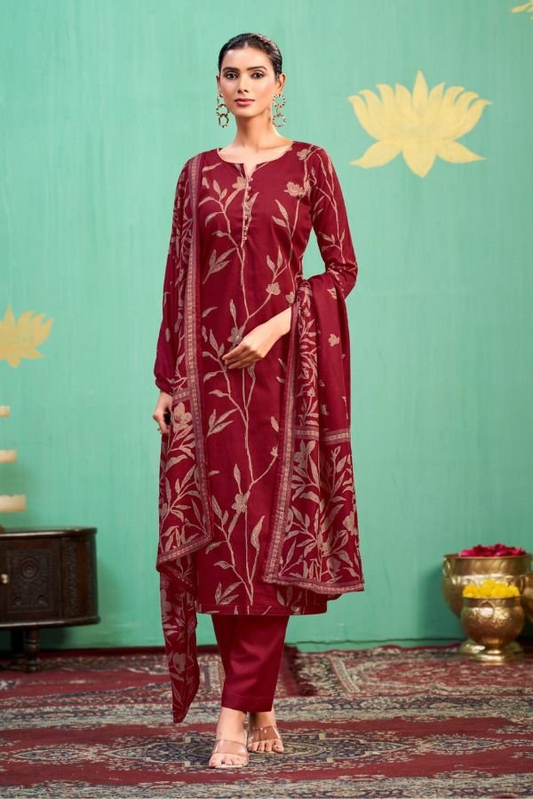 Kesar Karachi Mehtab Pashmina 4pcs Winter Salwar Suit Set