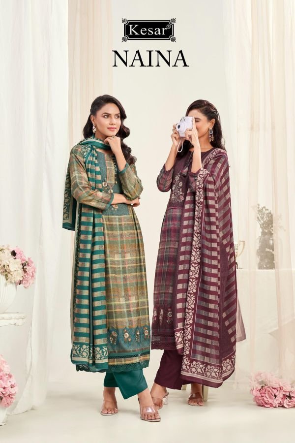 Kesar Karachi Naina Pashmina 4pcs Winter Salwar Suit Catalog