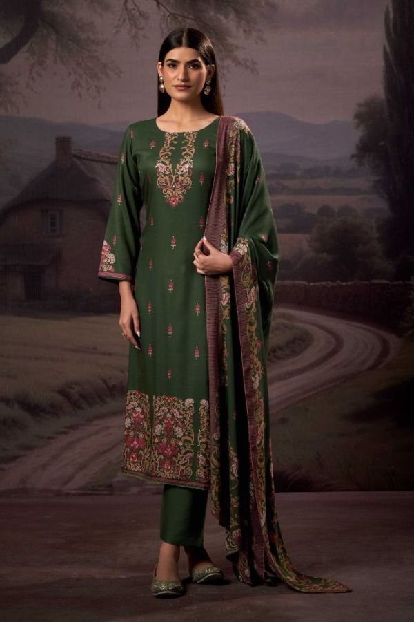 Kesar Karachi Sofia Pashmina 4pcs Salwar Suit Catalog